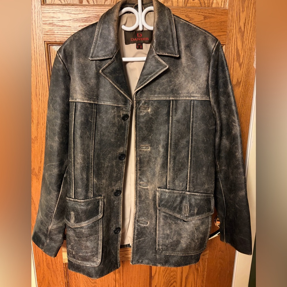 Danier distressed leather jacket
